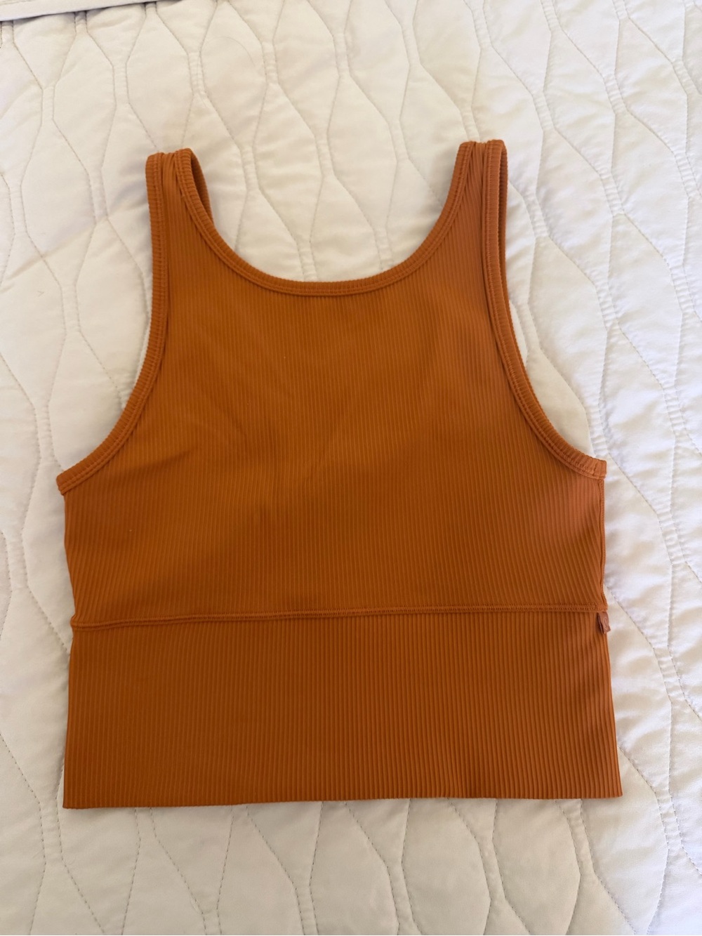 lululemon athletica Ribbed Crop Tank in Rust